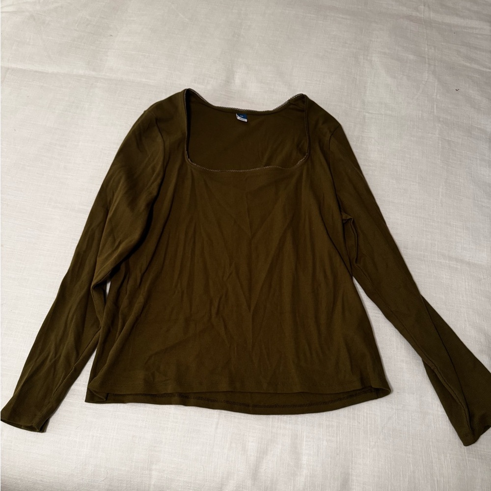 Old Navy Olive Long Sleeve Top